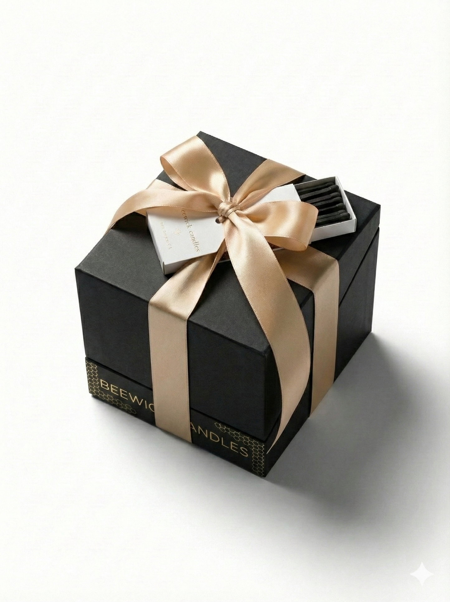 Ribbon Wrapped Gift Box with Matchbook
